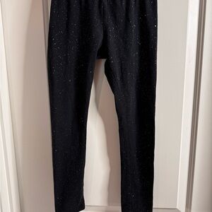 Cat & Jack Black rainbow sparkled Cotton Blend Leggings size medium